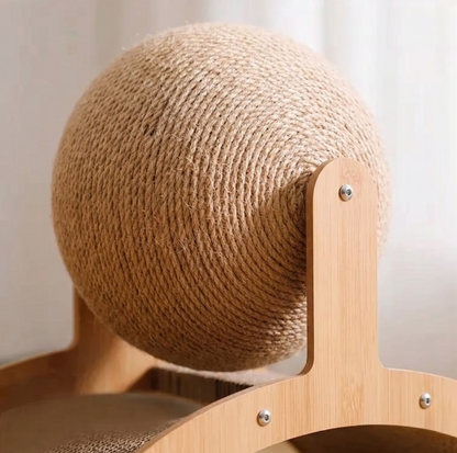 PawScratch Wooden Cat Scratcher