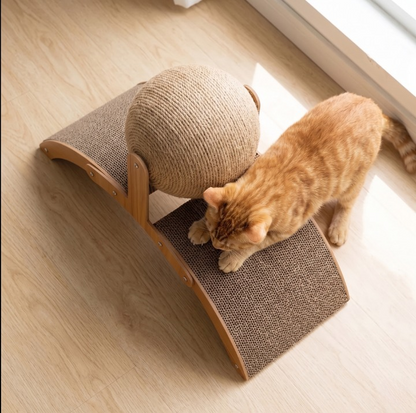 PawScratch Wooden Cat Scratcher